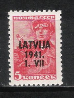 Lettonie Latvija Lettland Occupation Allemande N° 1 Neuf ** - Bezetting 1938-45