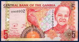 GAMBIA 5 DALASIS P-25c  FAUNA ANIMALS BIRD 2006 - 2014 UNC - Gambie