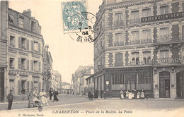 94-CHARENTON- PLACE DE LA MAIRIE , LA POSTE - Charenton Le Pont