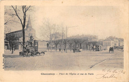 94-CHARENTON-PLACE DE L'EGLISE ET RUE DE PARIS - Charenton Le Pont