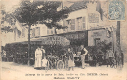 94-CRETEIL-AUBERGE DE LA PORTE DE BRIE, Mon MARTY FONDEE EN 1780 - Creteil