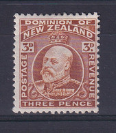 New Zealand: 1909/16   Edward     SG389     3d   [Perf: 14 X 14½]    MH - Unused Stamps
