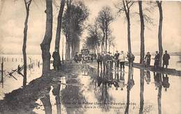 94-CRETEIL-LA CRUE DE LA SEINE JANVIER FEVRIER 1910, SUR LA ROUTE DE CRETEIL A BREVANNES - Creteil