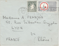 IRLANDE EIRE AFFRANCHISSEMENT COMPOSE SUR LETTRE POUR LA FRANCE 1964 - Covers & Documents