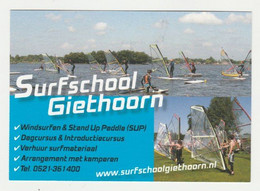 Ansichtkaart-postcard: Reclamekaart Camping D'hof Surfschool Giethoorn (NL) - Giethoorn