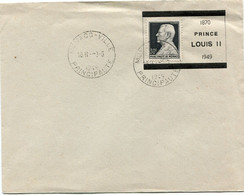 MONACO ENVELOPPE AFFRANCHIE AVEC PORTE-TIMBRE " 1870 PRINCE LOUIS II 1949 " AVEC OBLITERATION MONACO-VILLE 9-5-1949..... - Storia Postale