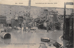 94-IVRY-INONDATIONS DE JANVIER 1910, APRES L'EXPLOSION DE L'USINE INCENDIEE - Ivry Sur Seine