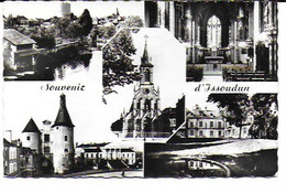 Issoudun - Multi Vues : Bords De La Théole, Intérieur De La Basilique, Sacré-Coeur; Beffroi; Château De Frapesle. - Issoudun