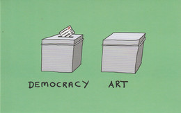 Postcard - Art - Grayson Perry - Playing To The Gallery - Art And Democracy You Car'nt Have One Without The Other - New - Books & Catalogues