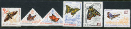 ROMANIA 1960 Butterflies LHM / *.  Michel 1918-23 - Unused Stamps