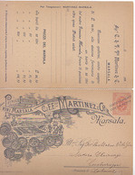 Cartolina Pubblicitaria Vini Marsala "Fratelli Martinez & Co MARSALA - Marsala