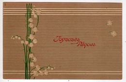 Fantaisies :  Muguet : Joyeuses Pâques : Carte Gaufrée - Andere & Zonder Classificatie