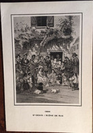Cp Double, St Denis: Scène De Rue 1884, éd Librairie Gérard St Denis De La Réunion, écrite - Saint Denis