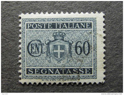 ITALIA Luogotenenza Segnatasse-1945 "Stemma" C. 60 No Fil. US° (descrizione) - Portomarken