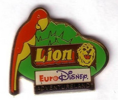 BD39 Pin's Eurodisney Signé Disney Pub Chocolat Lion Perroquet Parrot Achat Immédiat - Disney