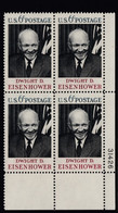 Sc#1383, Plate # Block Of 4 MNH, 6c Dwight D. Eisenhower Issue, US President - Numero Di Lastre