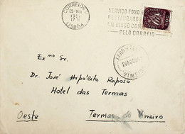 1951 Portugal Flâmula «Serviço Fono-Postal Nos Restauradores - Envie Um Disco Com A Sua Voz Pelo Correio» - Postal Logo & Postmarks