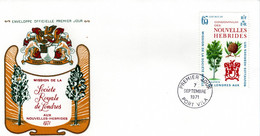 CONDOMINIUM  HEBRIDES, FDC, Royal Society  /  ÎLES HÉBRIDES Nouveau, Lettre De 1. Jour, Societe Royale De Londres  1971 - FDC