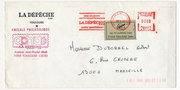 Enveloppe Longue En-tête "La Dépêche De Toulouse" - EMA Sur Vignette Code Postal "Ne M'oubliez Pas" Verte -  1982 - Brieven En Documenten