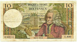 FRANCE - 10 Francs - 08.11.1973 - P 147.d - Serie C.936 - Voltaire - 10 F 1963-1973 ''Voltaire''