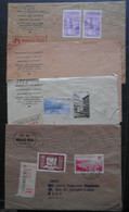 MONACO LOT 4 LETTRES RECOMMANDEE POUR ANTIBES, NIMES ET NICE OFFICE DES EMISIONS TIMBRE POSTE - Cartas & Documentos