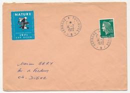 Vignette "NATURE Opération Réserve 1971 CAP SIZUN" Sur Env. Cachet Cerbère à Toulouse B - 1972 - 0,30 Cheffer - Lettere