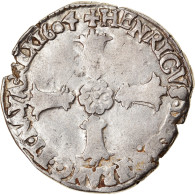 Monnaie, France, Henri IV, 1/4 Ecu, 1604, Nantes, TB+, Argent, Duplessy:1224 - 1589-1610 Henri IV Le Vert-Galant