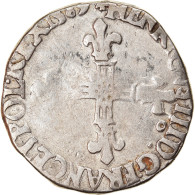 Monnaie, France, Henri III, 1/4 Ecu, 1583, Rennes, TB+, Argent, Duplessy:1133 - 1574-1589 Henri III