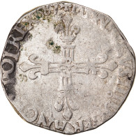 Monnaie, France, Henri III, 1/4 Ecu, 1587, Rennes, TB, Argent, Duplessy 1133 - 1574-1589 Heinrich III.