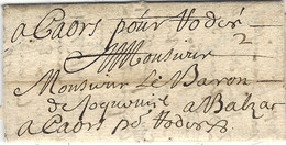 1687- Lettre Sans Départ " Par Caors Pour ........ " - ....-1700: Precursors