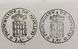 FISCAUX DE MONACO PAPIER TIMBRE 1949BLASON 1FR  X 2    1/2 FILIRANE LOUIS  II - Steuermarken