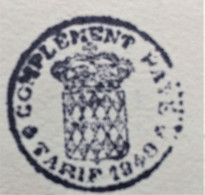 FISCAUX DE MONACO PAPIER TIMBRE 1949 BLASON 2FRS  1/2 FILIRANE LOUIS  II ° COMPLEMENT PAYE AU TARIF DE 1949 - Fiscales