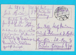 Carte Postale: Courrier Militaire Du 24-8-17 De Godesberg. - Belgisch Leger