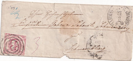 THUURN UND TAXIS 1861 LETTRE DE DARMSTADT - Covers & Documents