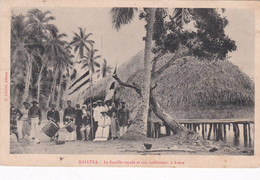 OCEANIE - TAHITI - RAIATEA - La Famille Royale Et Son Habitation, à Avera - Animation - A 9717/18 - Tahiti