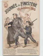 GUERRE 14-18 ... Journée Du Finistère . Carte Dessinée Par A. Deyrotte - Guerra 1914-18