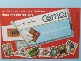 Buvard CEMOI Chocolat Au Lait Un Timbre-poste De Collection Dans Chaque Tablette - Chocolat