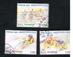 SAN MARINO     2009     GIOCHI DEL MEDITERRANEO (COMPLET SET OF 3) - USED - Gebruikt