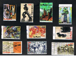 -  SAN MARINO    2009   FUTURISMO  ( COMPLET SET OF 10 STAMPS FROM BF) - USED - Usati