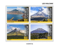 Central Africa.  2020 Volcanoes. (513a)  OFFICIAL ISSUE - Volcans