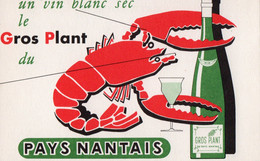44 NANTES -  Carte - Pub  Gros Plant. - Nantes