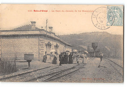 CPA 69 Le Bois D'Oingt La Gare Et Le Train Tramway - Le Bois D'Oingt