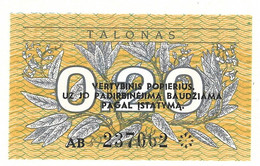 LITUANIE 1991 0.20 Talonas - P.30 Neuf UNC - Lituanie