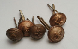 Lot 5 Petits Boutons Armée De Terre Genie - Boutons