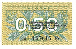 LITUANIE 1991 0.50 Talonas - P.31b Neuf UNC - Lituanie