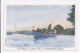 CP ILLUSTRATEUR HAFFNER Les Pilotins Au Camp L.M.C. De Bouafles Les Andelys - Haffner