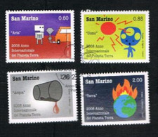 SAN MARINO      2008   ANNO INTERNAZIONALE PIANETA  TERRA (COMPLET SET OF 4) - USED - Oblitérés