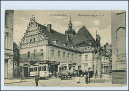 N4424-147./ Brandenburg An Der Havel Kurfürstenhaus Denkmal Straßenbahn AK 1914 - Non Classés