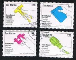 SAN MARINO    2007  BRUNO MUNARI (COMPLET SET OF 4)   -  USED - Used Stamps