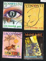 SAN MARINO      2006   ARTISTI: ROSSELLINI-VISCONTI-IACOPONE-MOZART (COMPLET SET OF 4) -  USED - Gebruikt